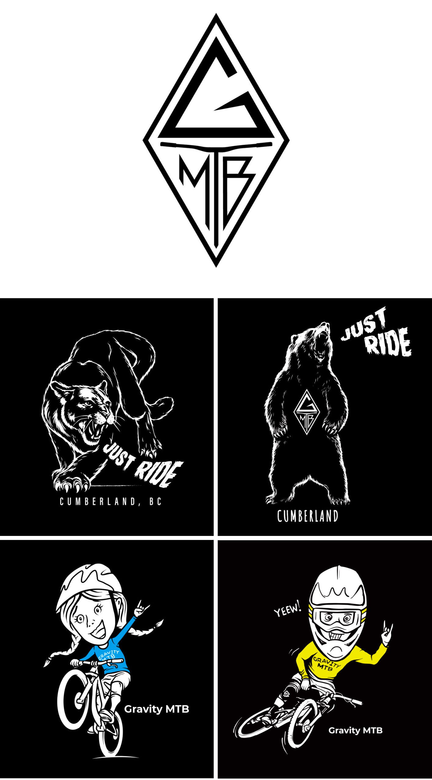 Brand mark and illustration for Gravity MTB